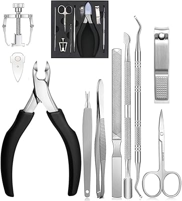 10pcs outils pour ongles incarnés outils pour ongles de pied en acier inoxydable