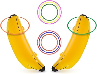 Jeu de lancer d'anneaux de banane gonflable john fox pour enterrement de vie