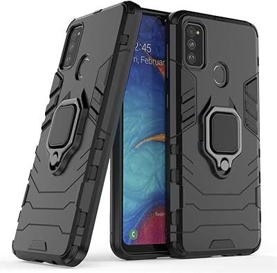 Compatible avec samsung galaxy m30s, galaxy m21, béquille en métal, poignée résistante aux