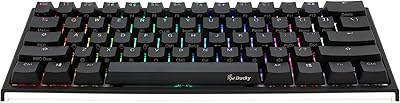 Clavier mécanique ducky one 2 mini led rvb noir 60 % pbt