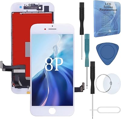Écran de remplacement pour iphone 8 plus couleur blanche écran tactile doux lcd