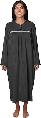 Chemise de nuit douce en peluche pour femmes, polaire chaude, longue robe