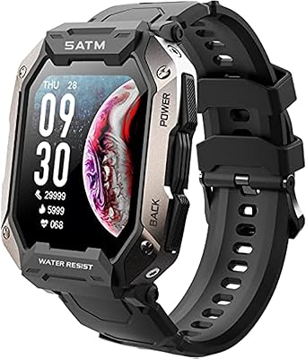 Montre intelligente pour hommes sports tactiques de plein air étanche 5 atm, tracker