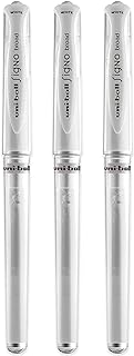 Stylo gel uni-ball um 153 signo à pointe large - blanc - paquet