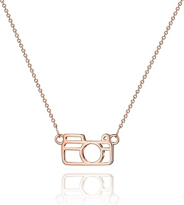 Collier pendentif en or 14 carats pour femme petite chaîne