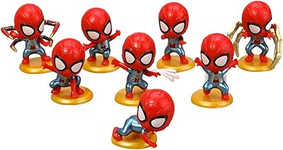 8 pièces de décoration de gâteau spider-man, fournitures de fête sur le thème