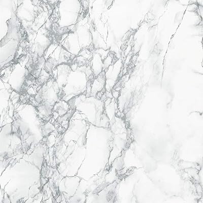 Dc-fix 346-0306-3pka papier décoratif autocollant gris marbré 17" x 78" rouleau de 3