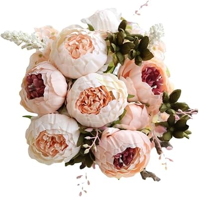 Bouquet de fleurs de pivoines artificielles en soie vintage pour décoration de fête