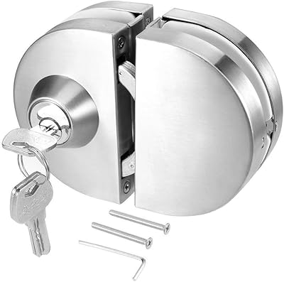 Serrure de porte antivol en verre sans perçage apbasly avec 3