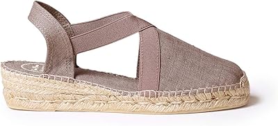 Espadrilles compensées en lin verona avec sangle élastique pour femme, haut, 41 eu