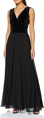 Robe de cocktail en velours et mousseline gina bacconi pour femme