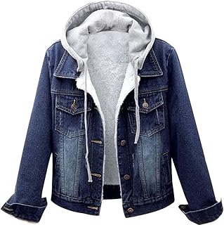 Style coréen femmes hiver veste en jean à capuche à manches longues tissu