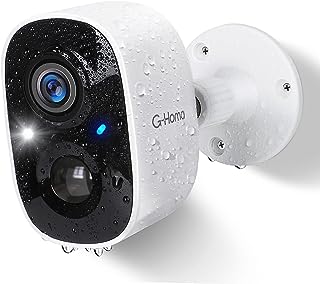 Caméra de sécurité g-homa extérieure sans fil, caméras de sécurité intérieure wifi 1080p