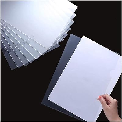 Dossier de documents en plastique de type l (a4, paquet de 30, transparent)
