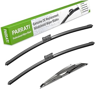 Parrati® essuie-glaces automobiles toutes saisons ultra performantes avec balais d'essuie-glace arrière de remplacement