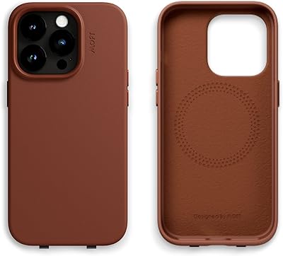Coque mobile magnétique moft pour iphone 14 pro coque en cuir végétalien compatible