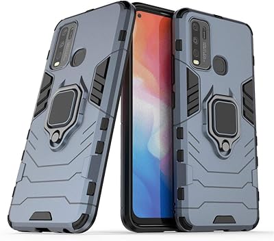 Coque de protection robuste double couche compatible avec vivo y50 avec anneau