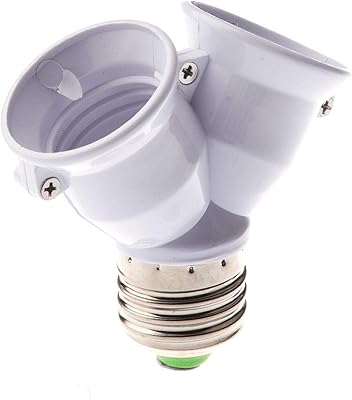 Adaptateur de lampe 1 e27 vers 2 e27, douille à base divisée