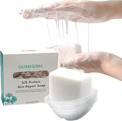 Savon blanchissant au lait de collagène skinferm, savon réparateur de peau aux protéines