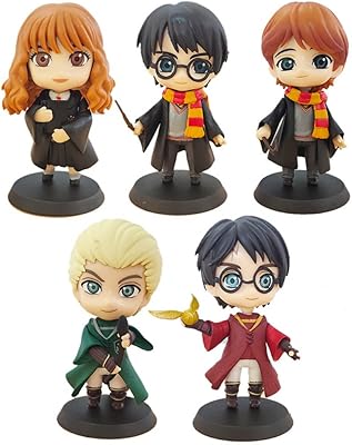 Ensemble de figurines goodrun harry potter 5 pièces, décorations de gâteaux, fournitures