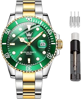 Montre pour hommes étanche cadran bleu montre de luxe bicolore en acier inoxydable