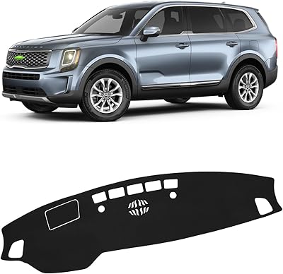 Couverture de tableau de bord velens sur mesure pour kia telluride 2020-2023, couverture