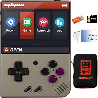 Console de jeu vidéo numérique portable mio mini plus, 3,5 pouces, système rétro