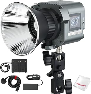 Lampe vidéo led cob abutture 60d d'amaran, 60 watts cri 96+ tlci 96+