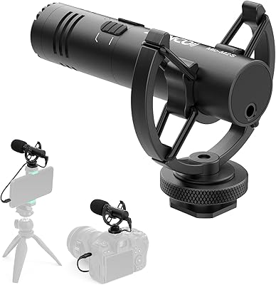 Sinco m2s microphone de caméra externe avec filtre coupe-bas pour canon, nikon, sony