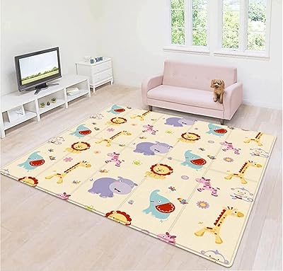 Tapis de jeu skido pour bébé, non toxique, rembourré, imperméable, double face, tapis