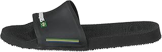 Pantoufles de plage brazil slide havaianas unisexes pour adultes noir et blanc