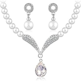 Ensemble de bijoux collier et boucles d'oreilles shining diva fashion pour femmes