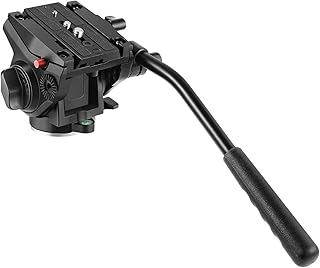 Newear trépied de caméscope robuste avec vis 1-4" et 3-8" et plaque coulissante