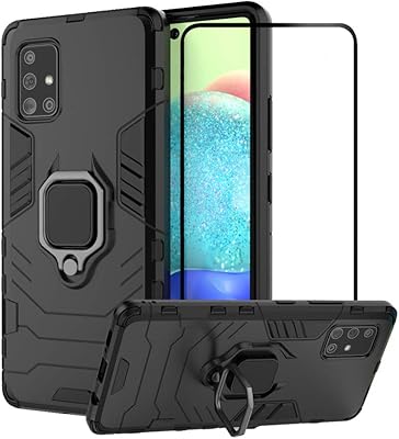 Coque pour samsung galaxy a71 5g second spring avec protecteur d'écran en verre