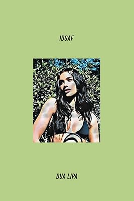 Cahier idgaf dua lipa : carnet esthétique paroles de la chanson