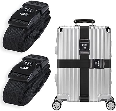 Ceinture à bagages robuste rubik de 78 pouces avec mot de passe, ceinture