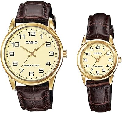 Montre habillée analogique unisexe casio en acier inoxydable - mtp/ltp-v001gl-9budf