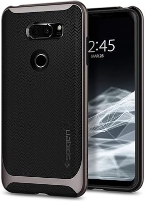 Coque hybride spigen neo conçue pour lg v30 - gris métallisé