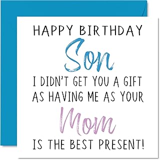 Cartes d'anniversaire amusantes pour fils de la part mère cadeau