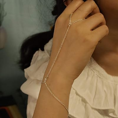 Bracelet chaîne de doigt bohème, breloque en cristal, bijoux d'été pour femmes