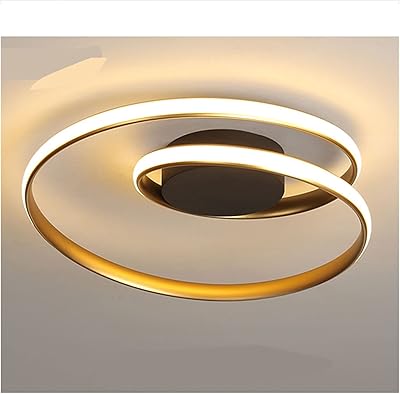 Plafonnier led à trois lumières, plafonnier intégré au design circulaire moderne, adapté au