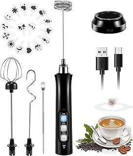 Mini mousseur à lait batteur œufs électrique portable 3 vitesses rechargeable par usb