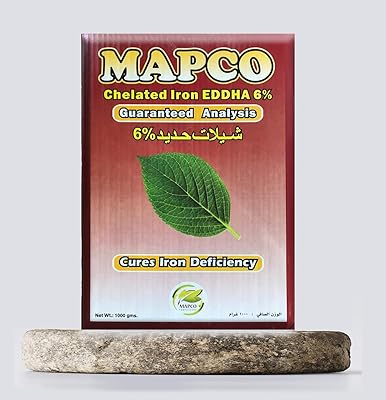 Fer chélaté pour corriger la carence en fer des plantes | 1 kg | fabriqué aux émirats arabes unis (mapco). Plus de choix, moins de dépenses avec Diaytar