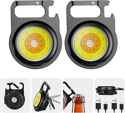 Mini lampe de poche led rechargeable portable nalanda 3 couleurs porte-clés