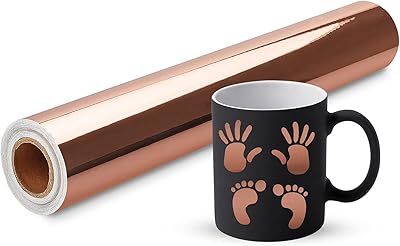 Rouleau de vinyle permanent prime vinyl chrome or rose pour cricut