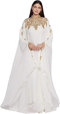 Robe caftan de dubaï pour femmes avec motif papillon, manches longues maxi