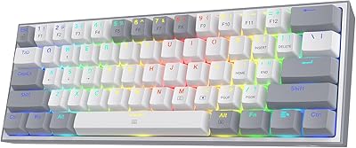 Clavier de jeu filaire redragon k617 60 % de phase avec éclairage rvb