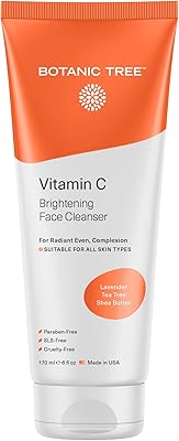 Nettoyant nettoyant pour le visage à l'arbre botanique avec vitamine c pour tous