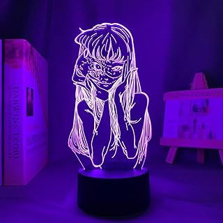 Lampe led illusion 3d anime junji ito, veilleuse de chambre à coucher, collection