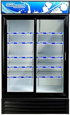 Refroidisseur à double porte super general 1200 l, présentoir de boissons vertical, économie